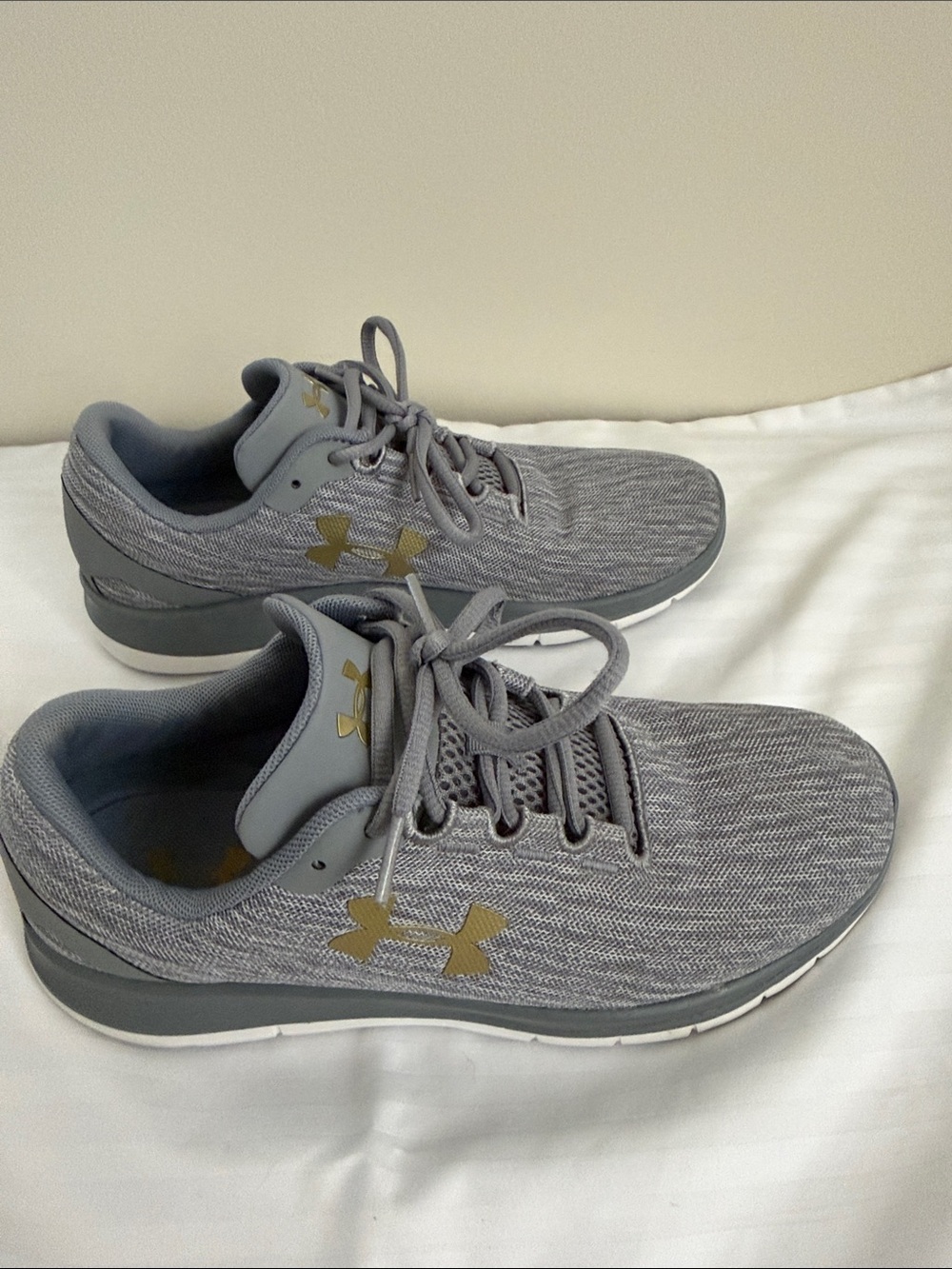 Under Armour Gray and Gold Women's Athletic Training Shoes